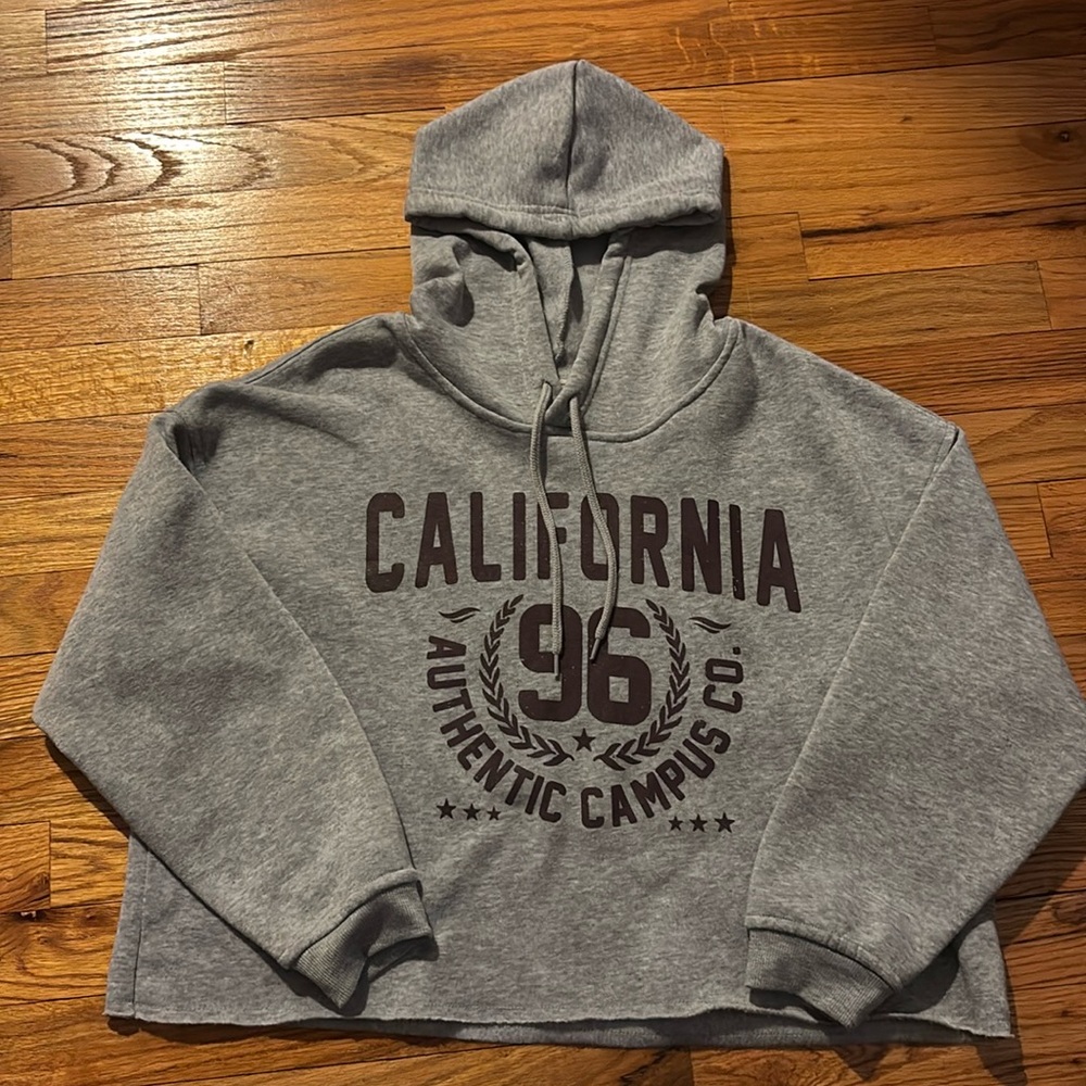 Gray California Shorter-Cut Hoodie